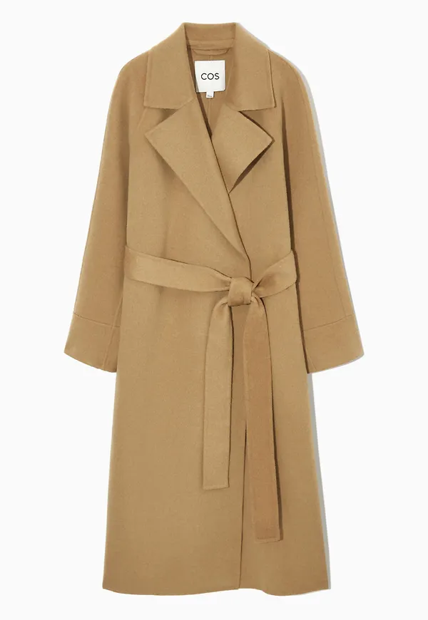 DOUBLE-FACED WOOL BELTED COAT