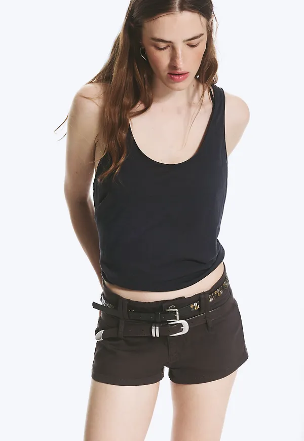 Double Loop Mini Shorts