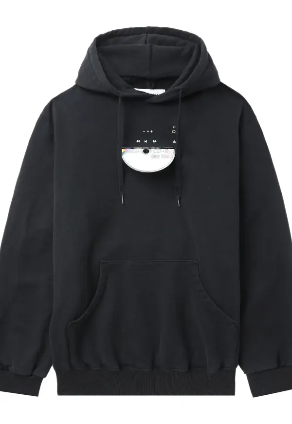 Doublet hoodie med brodyr - Svart