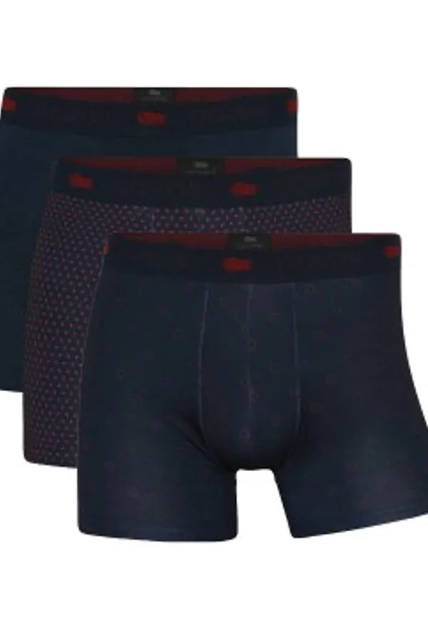 Dovre Kalsonger 3P Recycled Polyester Boxers Marin/Röd polyester X-Large Herr
