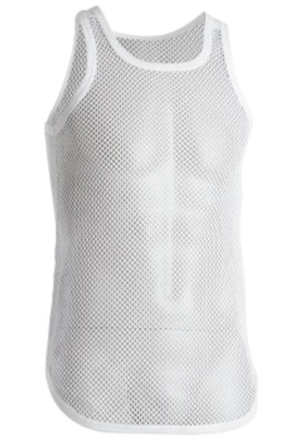 Dovre Net Singlet Vit ekologisk bomull Medium Herr