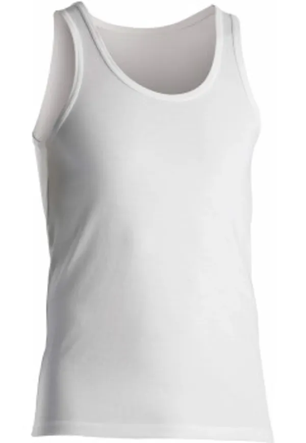 Dovre Singlet Vit bomull Small Herr