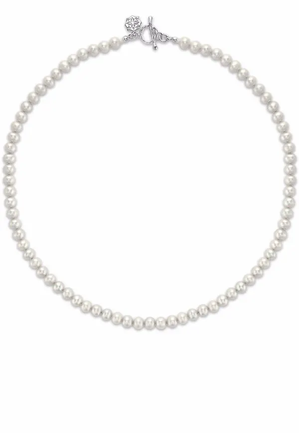 DOWER AND HALL halsband med pärldetalj - Silverfärgad