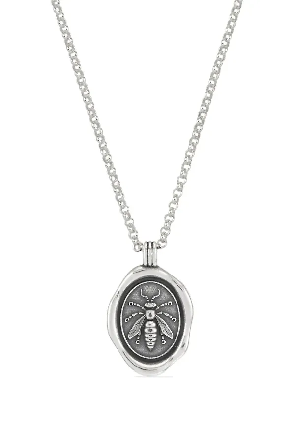 DOWER AND HALL Resiliance Wasp halsband - Silverfärgad