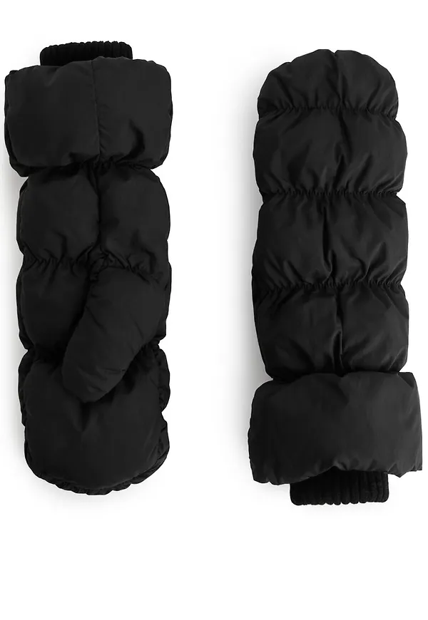 Down Mittens - Black