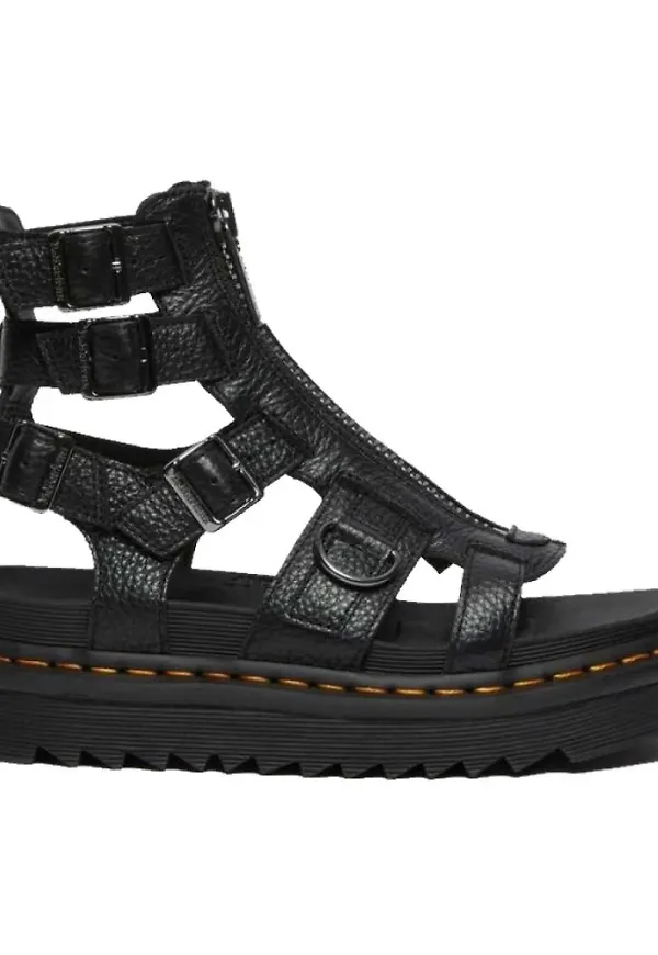 Dr. Martens Platta Sandalerer Svart, Dam