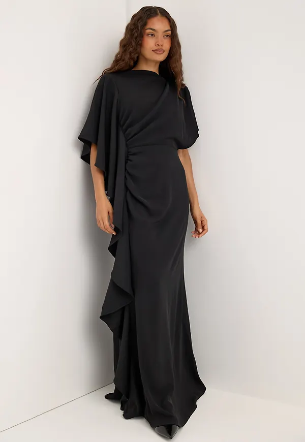 Draped Flounce Gown – Bubbleroom