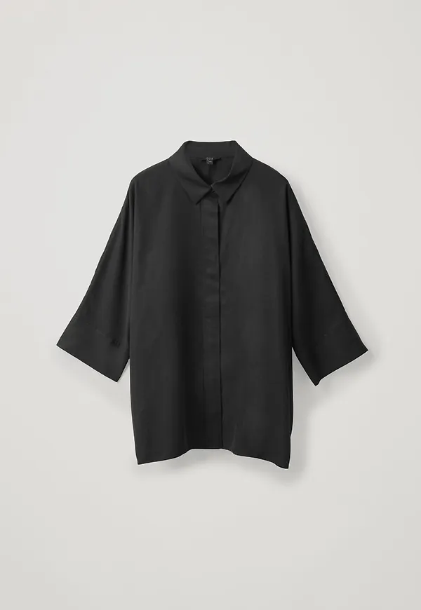 DRAPED WIDE-FIT SHIRT