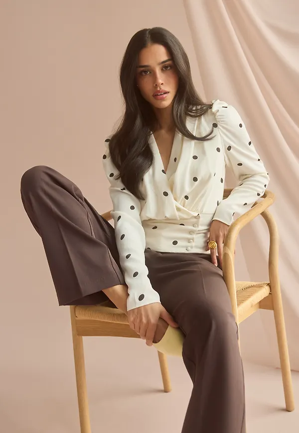 Drapy Button Blouse