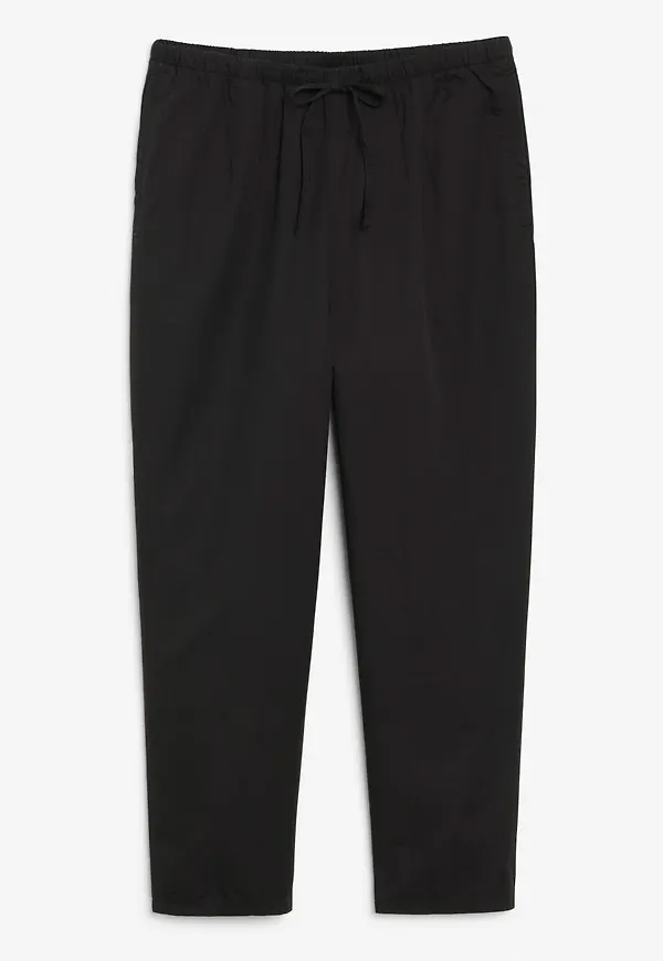 Drawstring trousers - Black