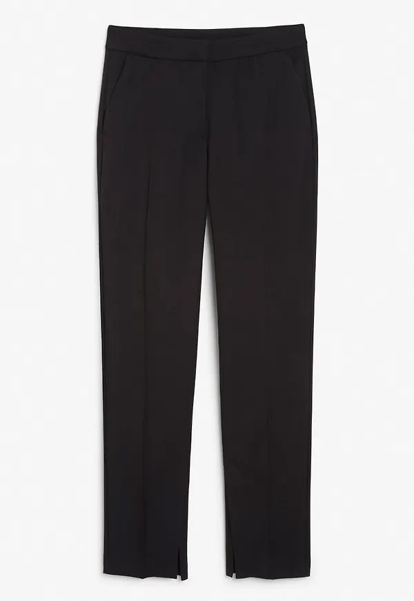Dressy side slit trousers - Black