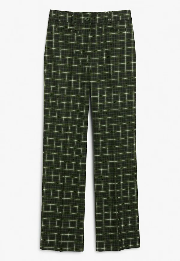 Dressy wide leg trousers - Green