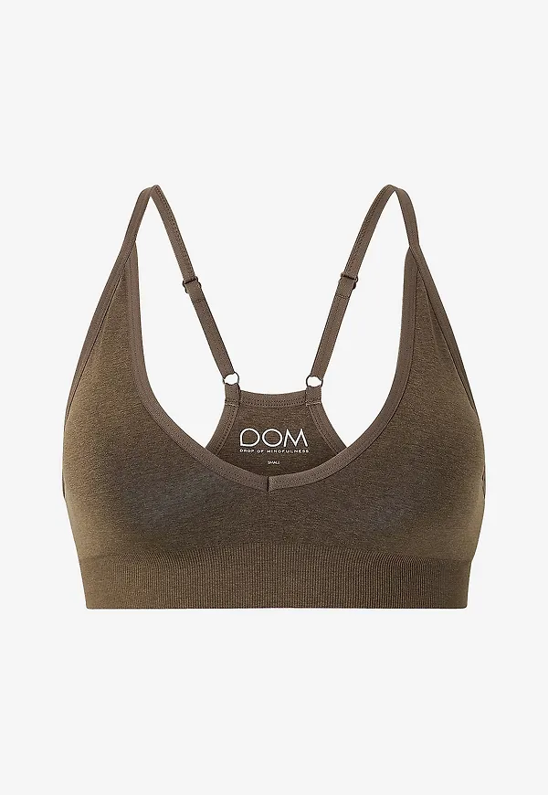 Drop Of Mindfulness - Sport-bh Seamless Delight V Shape Bra - Brun