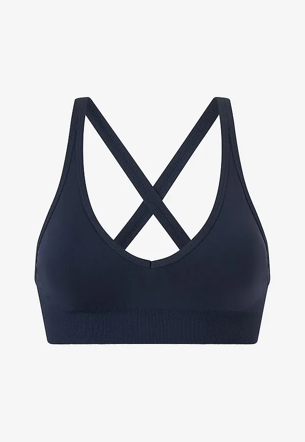 Drop Of Mindfulness - Sport-bh Signature Seamless V Shape Bra - Blå