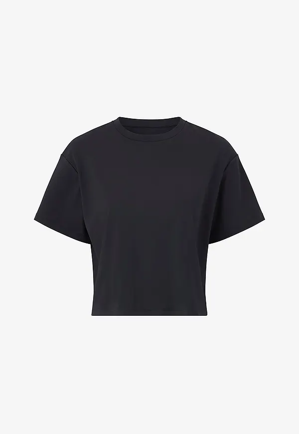Drop Of Mindfulness - Träningstopp Butter Soft Cropped Tee - Svart