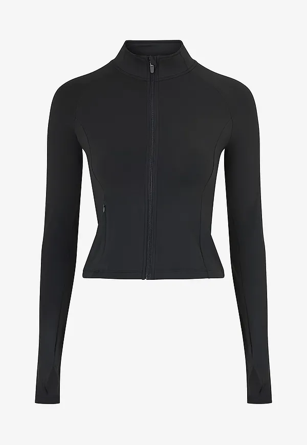 Drop Of Mindfulness - Träningströja Butter Soft Zip Cardigan - Svart