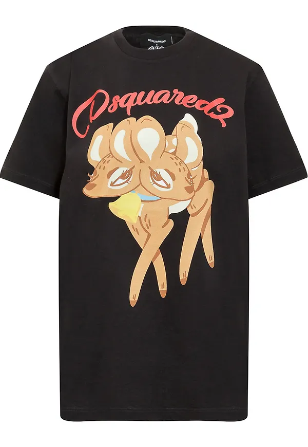Dsquared2 - T-shirts - Svart - Dam - Storlek: M