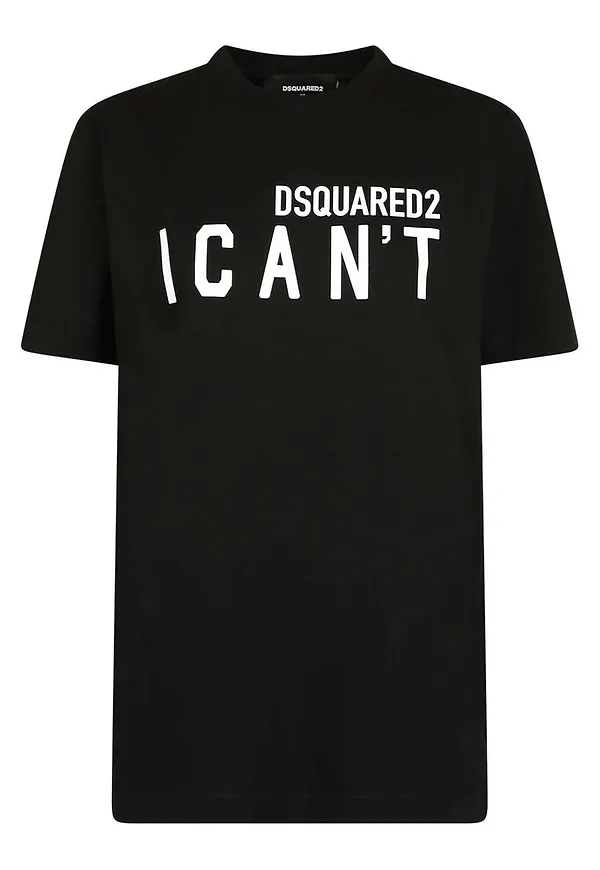 Dsquared2 - T-shirts - Svart - Dam - Storlek: Xs,2Xs,L,S,M