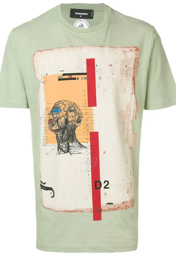 Dsquared2 Anatomy t-shirt - Grön