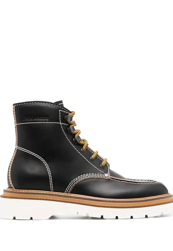 Dsquared2 ankelboots med snörning - Svart