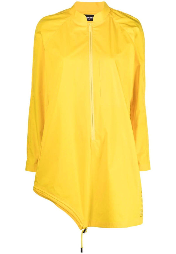 Dsquared2 asymmetrisk tröja med dragkedja - Gul