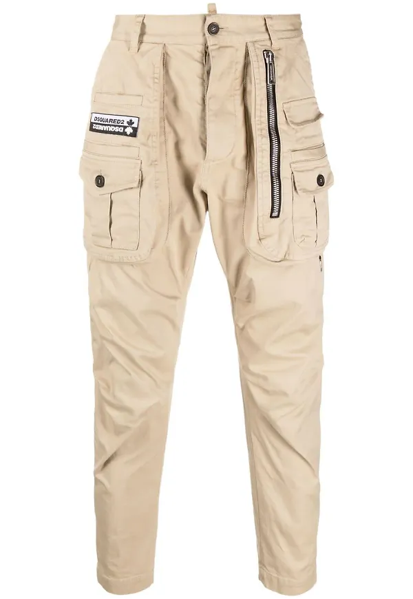 Dsquared2 avsmalnande cargobyxor - Neutral