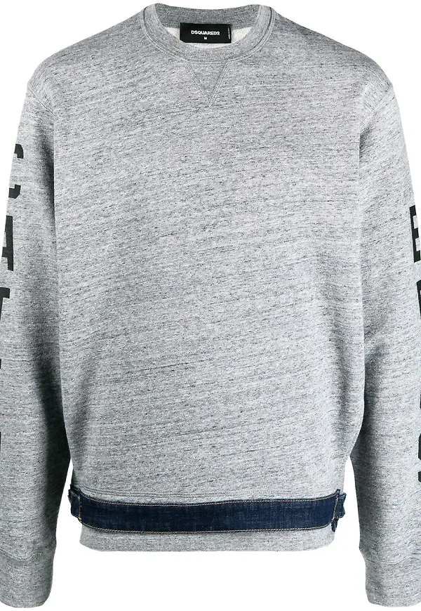 Dsquared2 avsmalnande jeanströja - Grå