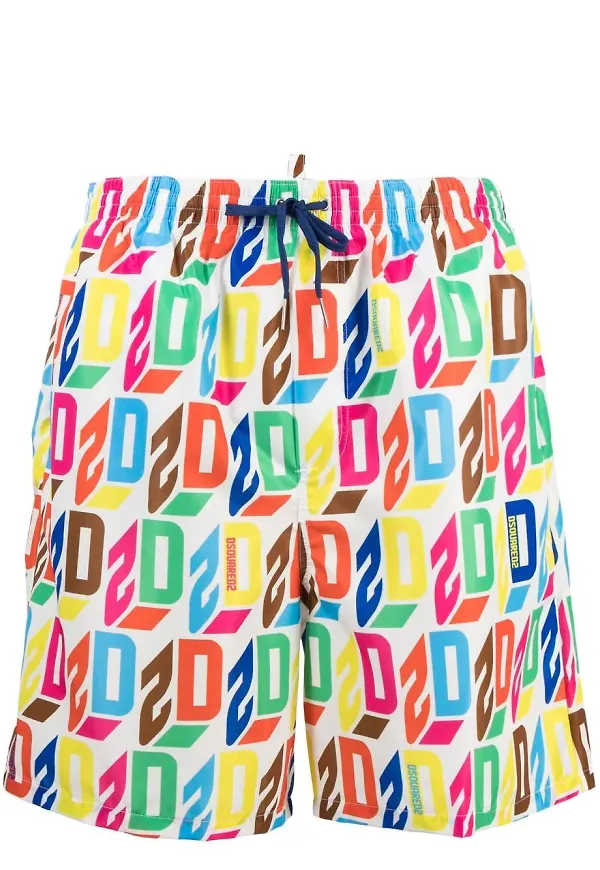 Dsquared2 badbyxor med dragsko - Vit