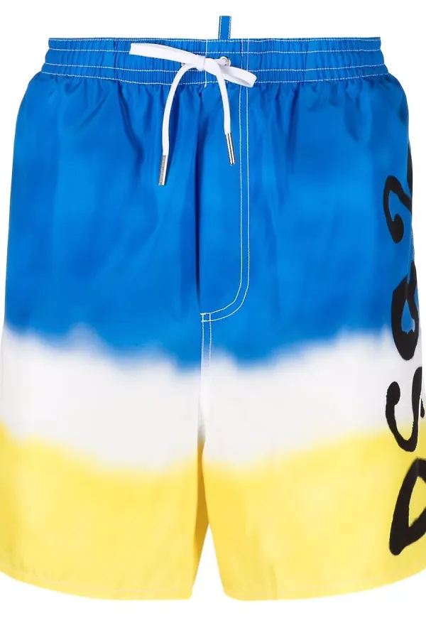 Dsquared2 badbyxor med spraytryck - Blå