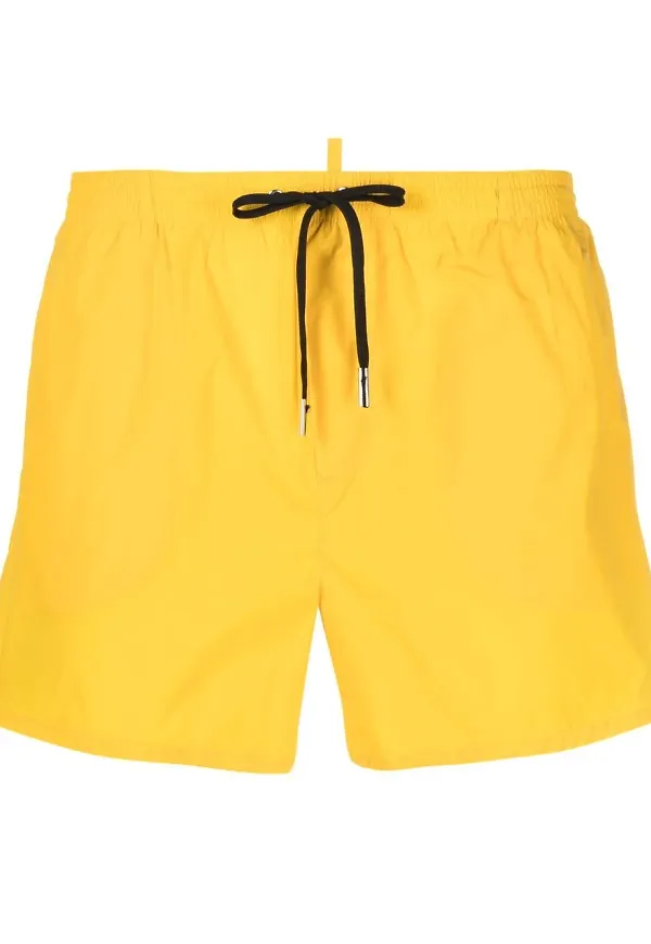 Dsquared2 badshorts med dragsko - Gul