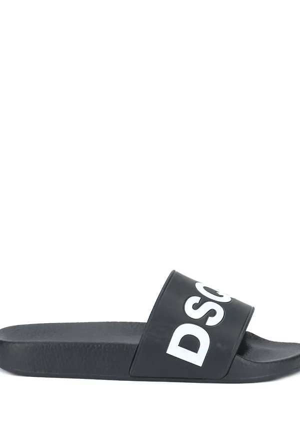 Dsquared2 badtofflor med logotyp - Svart