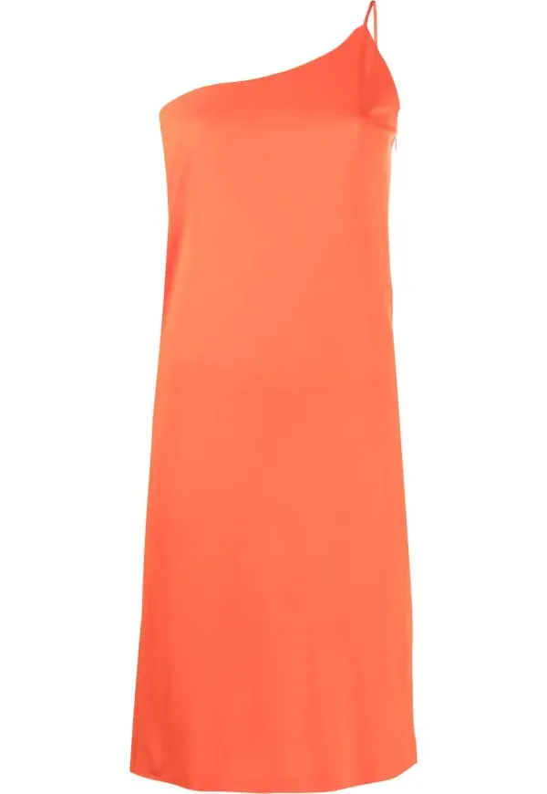 Dsquared2 baraxlad knälång klänning - Orange