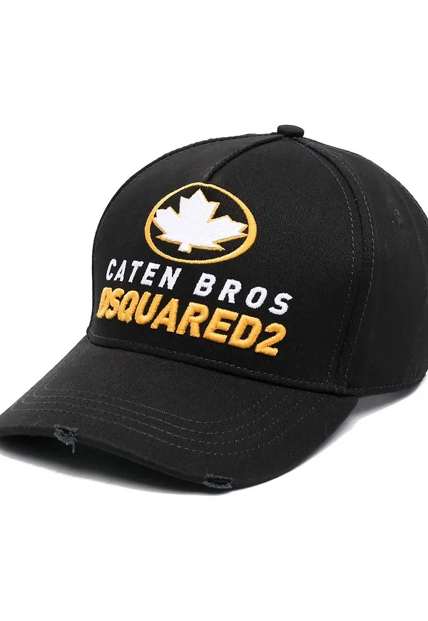 Dsquared2 basebollkeps med brodyr - Svart