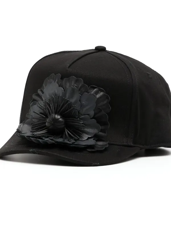 Dsquared2 basebollkeps med gotisk blomma - Svart