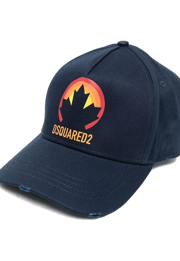 Dsquared2 basebollkeps med lönnlöv - Blå