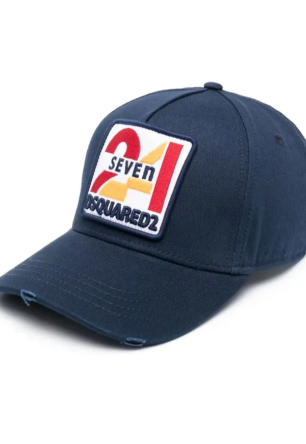 Dsquared2 basebollkeps med märke - Blå