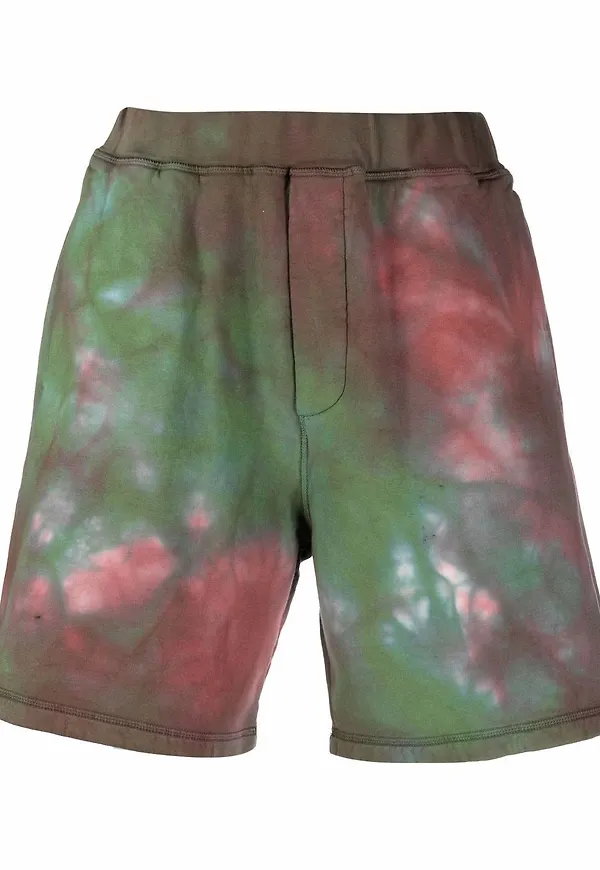 Dsquared2 batikfärgade shorts - Grön