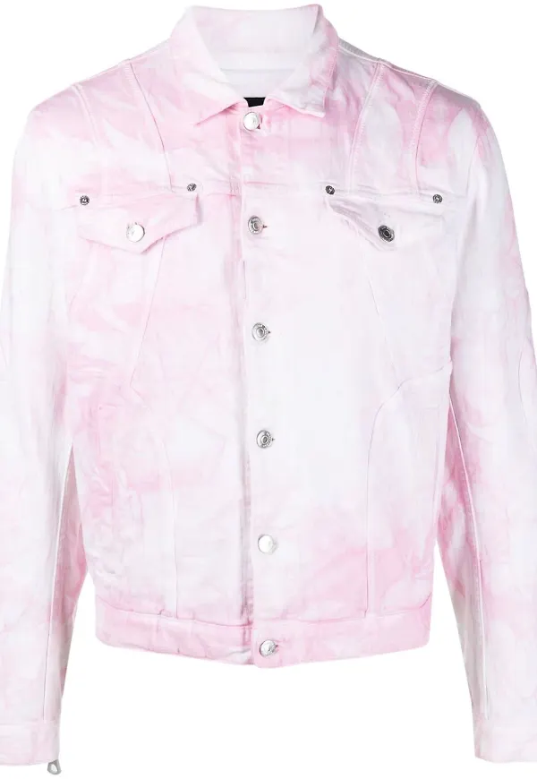 Dsquared2 batikmönstrad jeansjacka - Rosa
