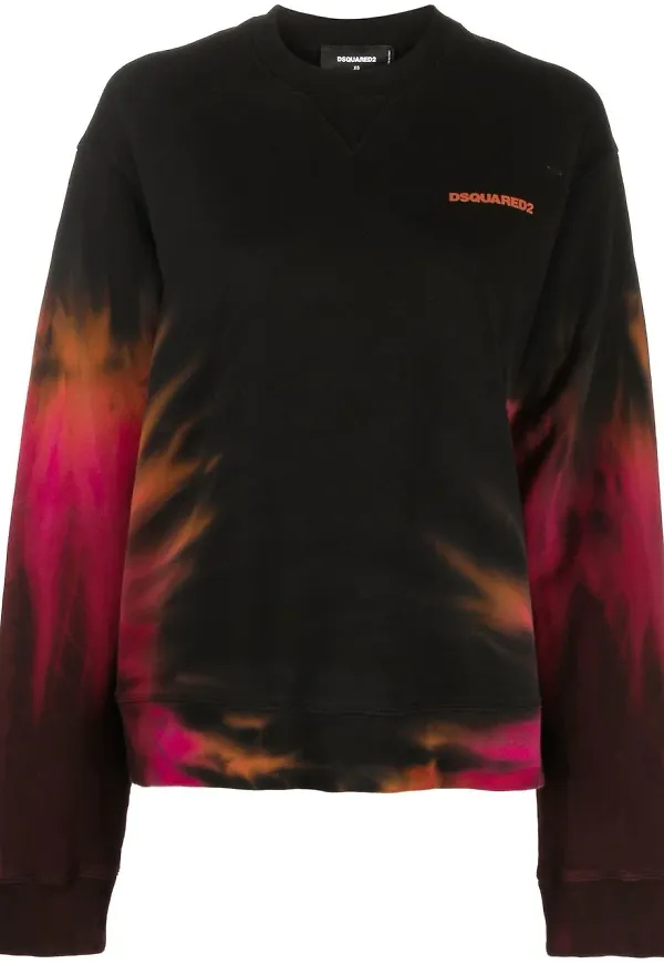 Dsquared2 batikmönstrad tröja - Svart