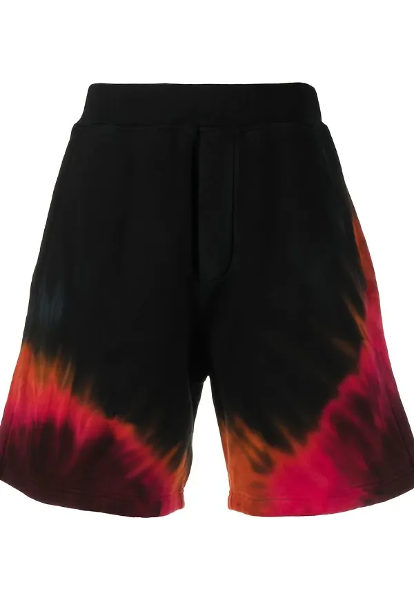 Dsquared2 batikmönstrade träningsshorts - Svart