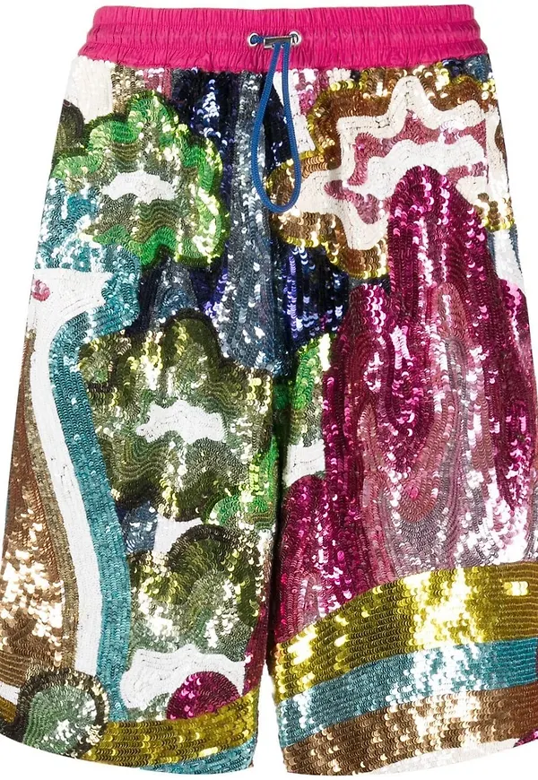 Dsquared2 bermudashorts med paljetter - Rosa
