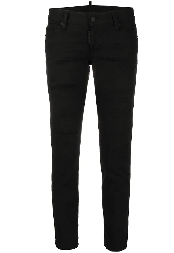 Dsquared2 beskurna jeans - Svart
