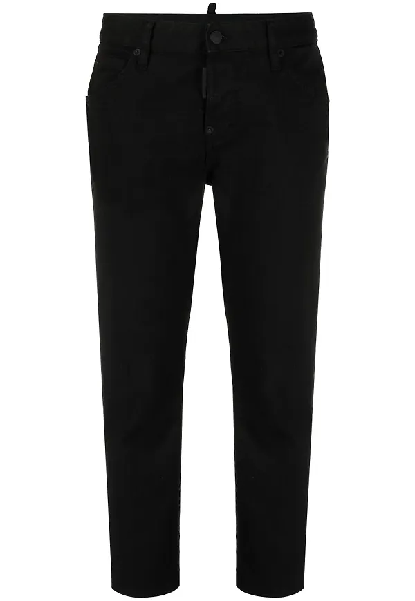 Dsquared2 beskurna låga jeans - Svart