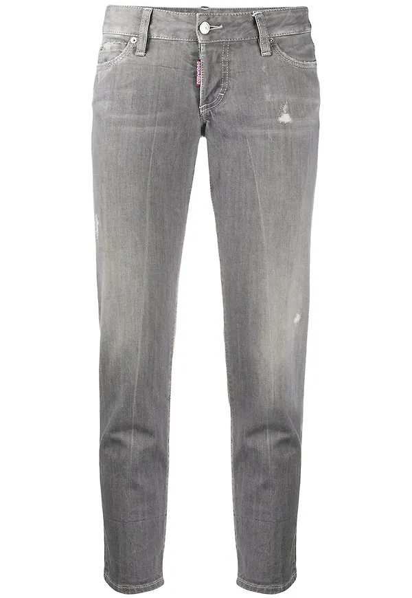 Dsquared2 beskurna skinny-jeans - Grå