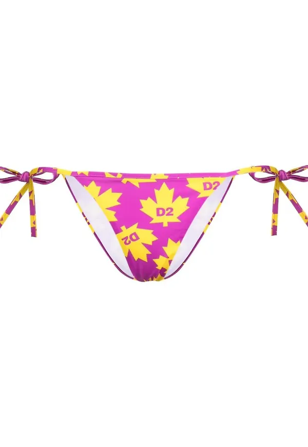 Dsquared2 bikinitrosor med lövtryck - Lila