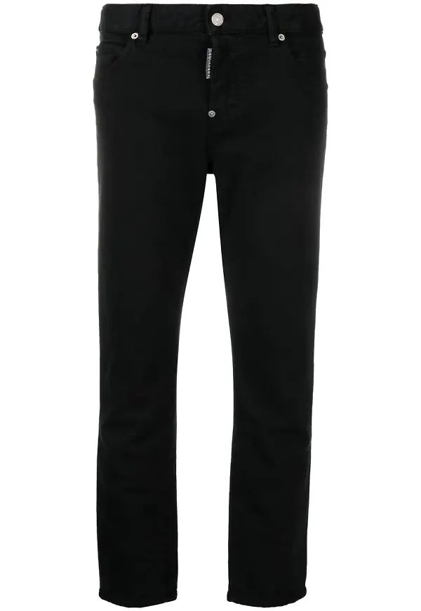 Dsquared2 Black Bull croppade jeans - Svart
