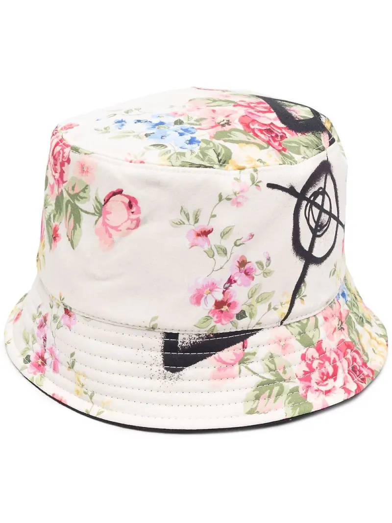 Dsquared2 blommig fiskehatt - Neutral