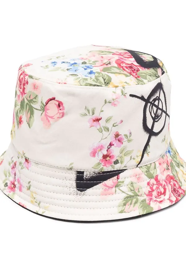 Dsquared2 blommig fiskehatt - Neutral