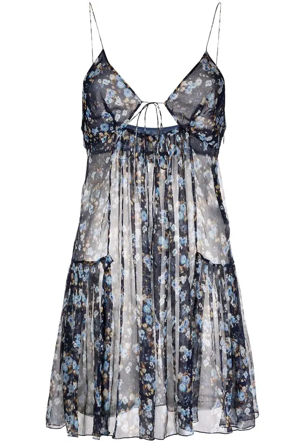 Dsquared2 blommig miniklänning - Blå