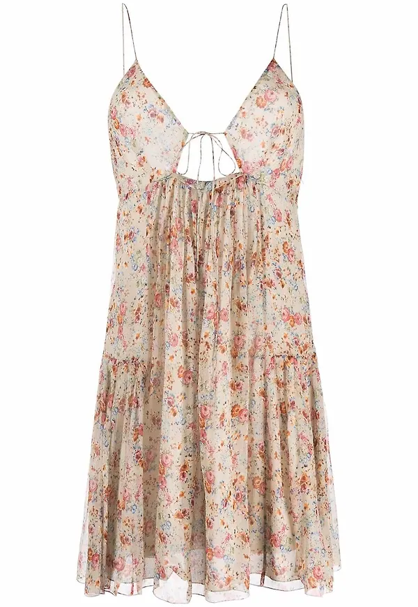 Dsquared2 blommig miniklänning - Neutral